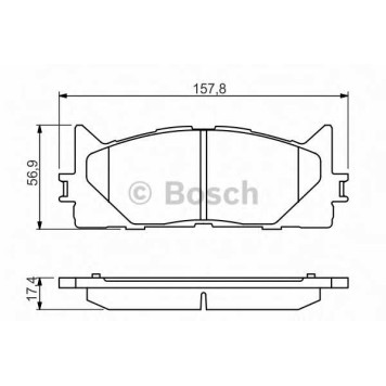 Колодки тормозные дисковые для LEXUS ES(ACV4#, ASV6#, AVV6#, GSV4#, GSV6#) / TOYOTA AVALON(GSX3#), CAMRY(#XV4#, AVV5#, XV5#) <b>BOSCH 0 986 494 430</b>