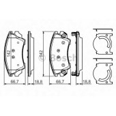 Колодки тормозные дисковые для CHEVROLET MALIBU(V300) / OPEL ASTRA GTC J, ASTRA, CASCADA(W13), INSIGNIA, ZAFIRA(P12) / SAAB 9-5(YS3G) <b>BOSCH 0 986 494 275</b>