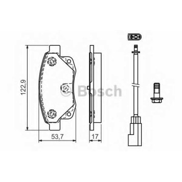 Колодки тормозные дисковые для FORD TRANSIT TOURNEO, TRANSIT <b>BOSCH 0 986 494 171</b>