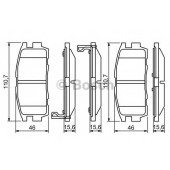 Колодки тормозные дисковые для CHEVROLET CAPTIVA(C100,C140) / OPEL ANTARA <b>BOSCH 0 986 494 251</b>