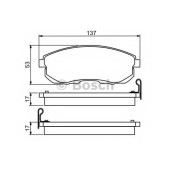 Колодки тормозные дисковые для NISSAN ALTIMA, TEANA(J31), TIIDA(C11X,SC11X) <b>BOSCH 0 986 494 277</b>