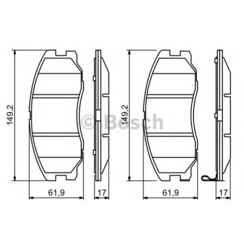 Колодки тормозные дисковые для CHEVROLET CAPTIVA(C100,C140) / OPEL ANTARA <b>BOSCH 0 986 494 250</b>