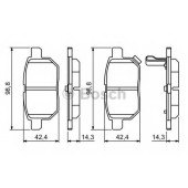 Колодки тормозные дисковые для LEXUS CT / SUBARU TREZIA / TOYOTA AURIS, COROLLA, PRIUS, URBAN CRUISER, VERSO S, YARIS <b>BOSCH 0 986 494 255</b>