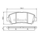 Колодки тормозные дисковые для NISSAN QASHQAI(J10,JJ10), X-TRAIL(T31) <b>BOSCH 0 986 494 244</b>