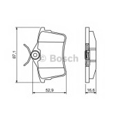 Колодки тормозные дисковые для CITROEN BERLINGO(B9,MF) / PEUGEOT 308, PARTNER <b>BOSCH 0 986 494 304</b>