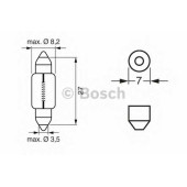 Лампа накаливания 24В 3Вт BOSCH 1 987 302 528