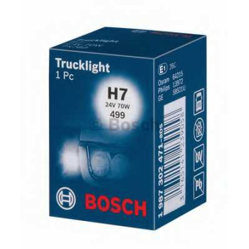 Лампа накаливания H7 24В 70Вт BOSCH 1 987 302 471