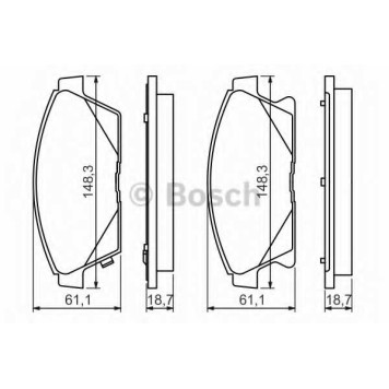Колодки тормозные дисковые для CHEVROLET CRUZE(J300,J305,J308), ORLANDO(J309), TRACKER, VOLT / OPEL AMPERA, ASTRA GTC J, ASTRA, MOKKA, ZAFIRA(P12) <b>BOSCH 0 986 494 434</b>
