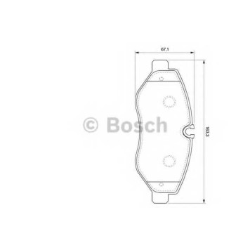 Колодки тормозные дисковые для MERCEDES SPRINTER(906), VIANO(W639), VITO Mixto(W447), VITO(W447,W639) / VW CRAFTER(2E#,2F#) <b>BOSCH 0 986 494 121</b>