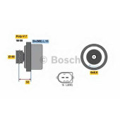 Генератор 150А для BMW 5(E39), 7(E38), X5(E53) / LAND ROVER RANGE ROVER(LM) <b>BOSCH 0 986 041 750</b>