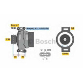 Генератор 82А для DAF CF 85, XF 105 <b>BOSCH 0 986 049 320</b>