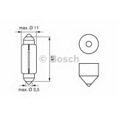 Лампа накаливания 6В 10Вт BOSCH 1 987 302 612