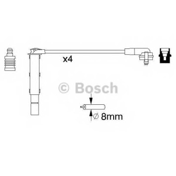 Комплект проводов зажигания BOSCH 0 986 357 090