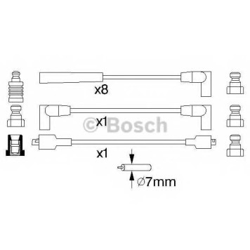 Комплект проводов зажигания BOSCH 0 986 357 118