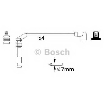 Комплект проводов зажигания BOSCH 0 986 357 126