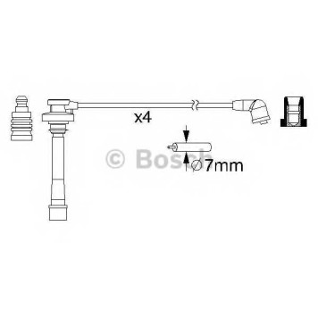 Комплект проводов зажигания BOSCH 0 986 357 147