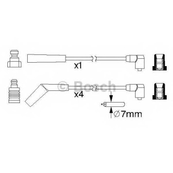 Комплект проводов зажигания BOSCH 0 986 357 153