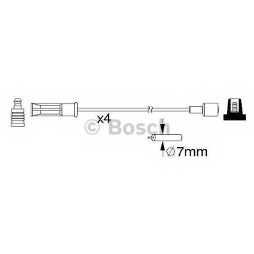 Комплект проводов зажигания BOSCH 0 986 357 184