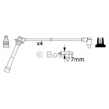 Комплект проводов зажигания BOSCH 0 986 357 198