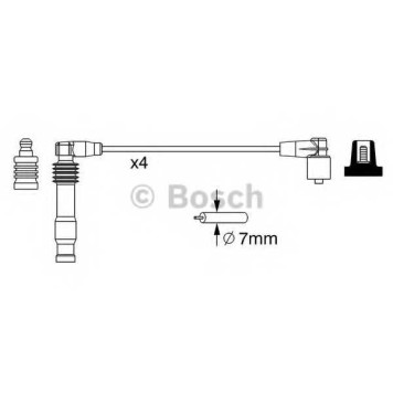 Комплект проводов зажигания BOSCH 0 986 357 228
