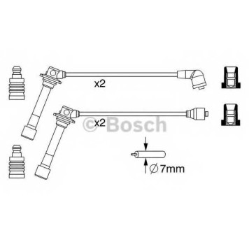 Комплект проводов зажигания BOSCH 0 986 357 241