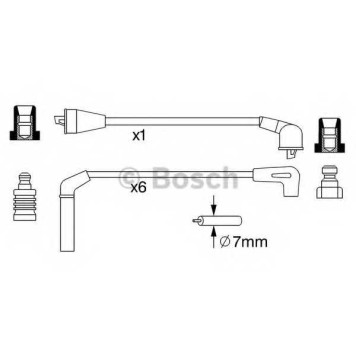Комплект проводов зажигания BOSCH 0 986 357 248