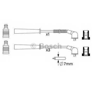 Комплект проводов зажигания BOSCH 0 986 357 265