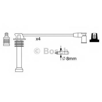 Комплект проводов зажигания BOSCH 0 986 357 271
