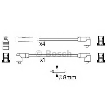 Комплект проводов зажигания BOSCH 0 986 356 726