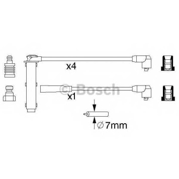 Комплект проводов зажигания BOSCH 0 986 356 731