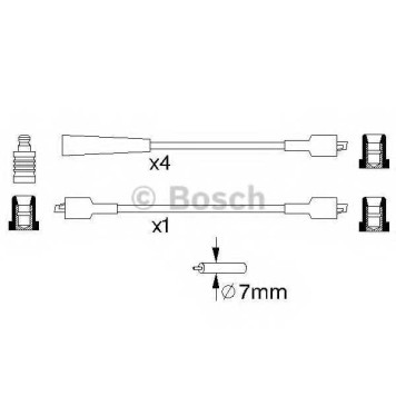 Комплект проводов зажигания BOSCH 0 986 356 768