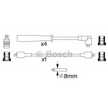 Комплект проводов зажигания BOSCH 0 986 356 774