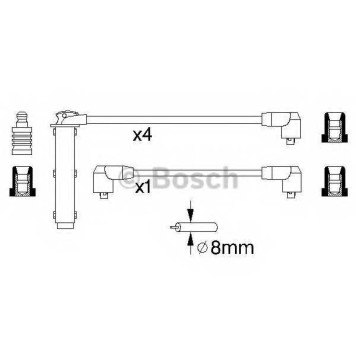 Комплект проводов зажигания BOSCH 0 986 356 802