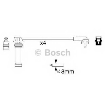Комплект проводов зажигания BOSCH 0 986 356 805