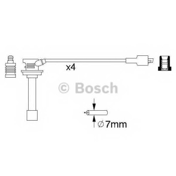 Комплект проводов зажигания BOSCH 0 986 356 810