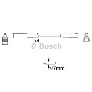 Комплект проводов зажигания BOSCH 0 986 356 817