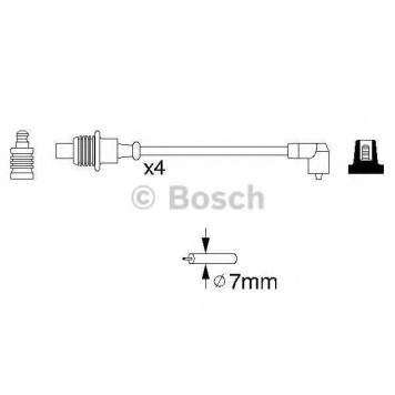 Комплект проводов зажигания BOSCH 0 986 356 854