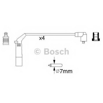Комплект проводов зажигания BOSCH 0 986 356 898