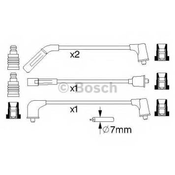 Комплект проводов зажигания BOSCH 0 986 356 988