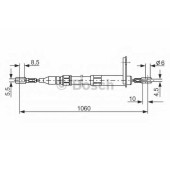 Трос стояночной тормозной системы BOSCH 1 987 477 047