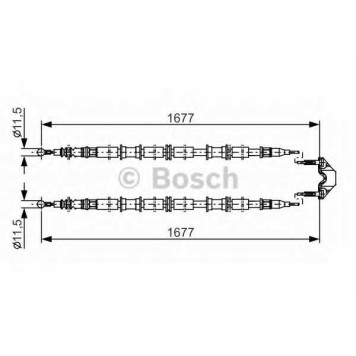 Трос стояночной тормозной системы BOSCH 1 987 482 141