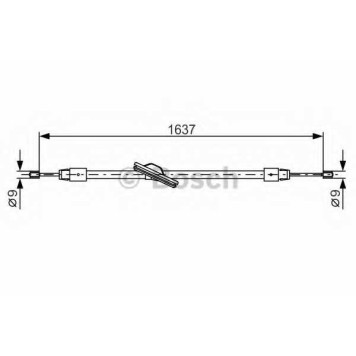 Трос стояночной тормозной системы BOSCH 1 987 482 330