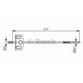 Трос стояночной тормозной системы BOSCH 1 987 482 342