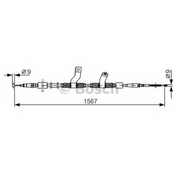 Трос стояночной тормозной системы BOSCH 1 987 482 354