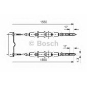 Трос стояночной тормозной системы BOSCH 1 987 477 250