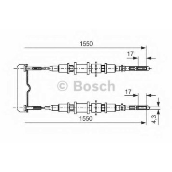 Трос стояночной тормозной системы BOSCH 1 987 477 250