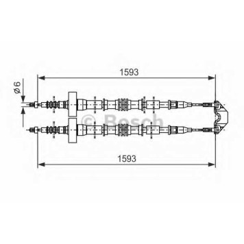 Трос стояночной тормозной системы BOSCH 1 987 477 527