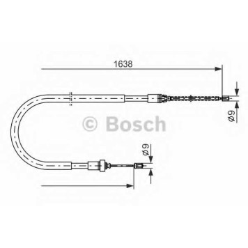 Трос стояночной тормозной системы BOSCH 1 987 477 586