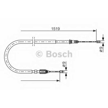Трос стояночной тормозной системы BOSCH 1 987 477 654