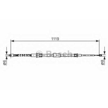 Трос стояночной тормозной системы BOSCH 1 987 477 683